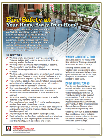 fire safety at your home away from home