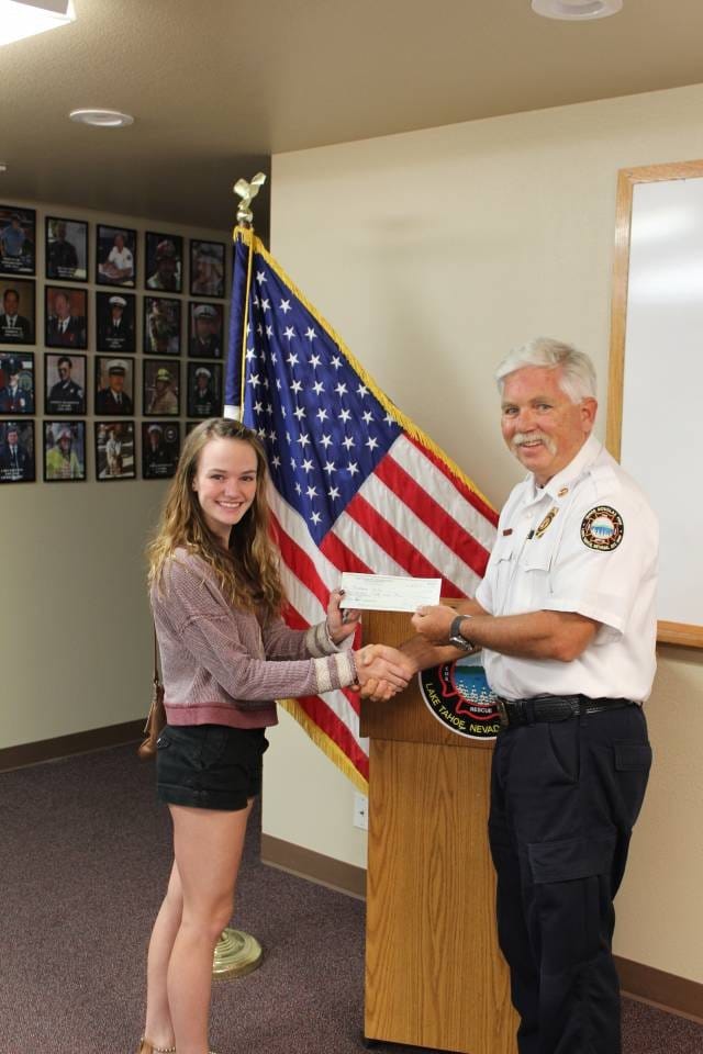 DHS Scholarship Winner Tahoe Douglas Protection District