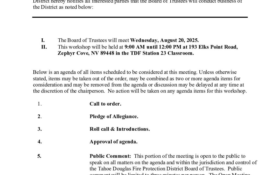 Agenda 08-20-25 – Workshop