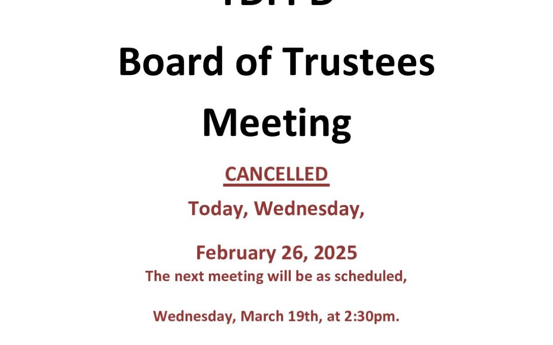 BOT Agenda 02-26-25 Cancellation