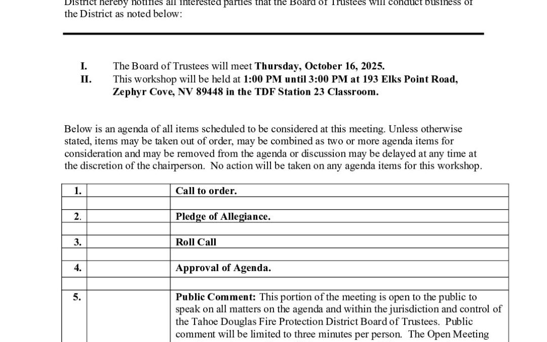 BOT Agenda 10-16-25 Workshop