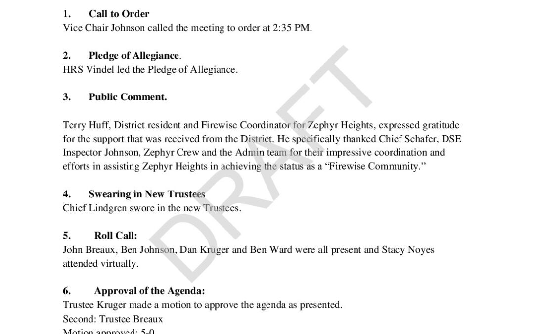 Board Minutes 012925 Draft