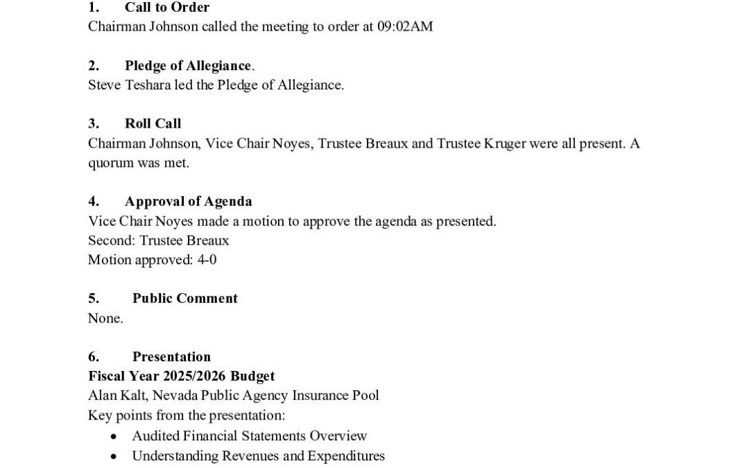 Board Minutes 082025 Workshop