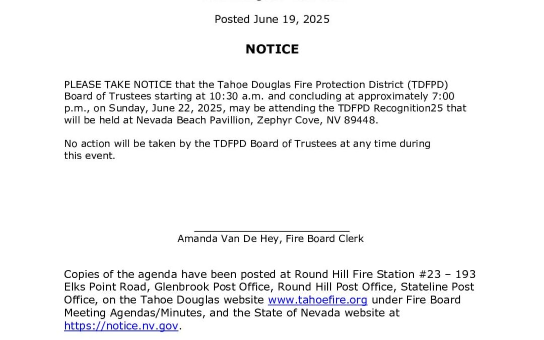 TDFPD Recognition25 Posting Agenda